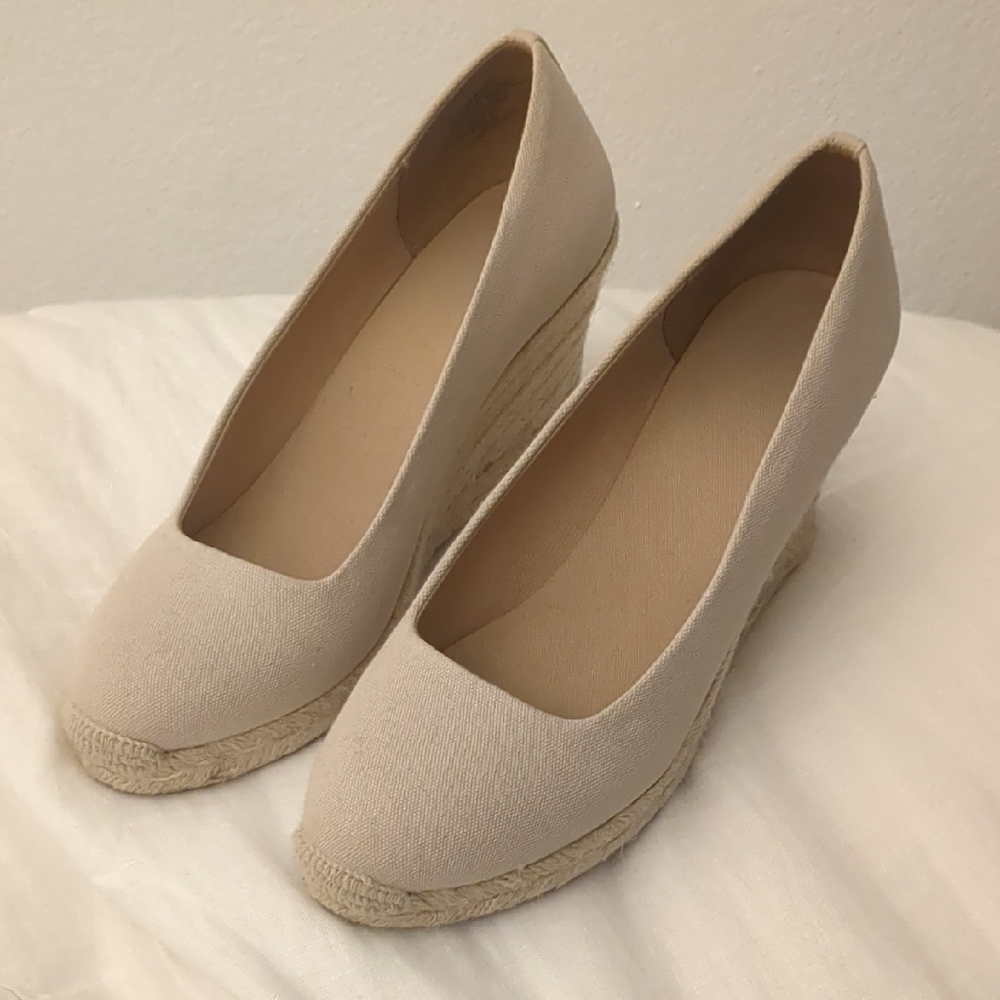 J. Crew Cream Wedge Shoes